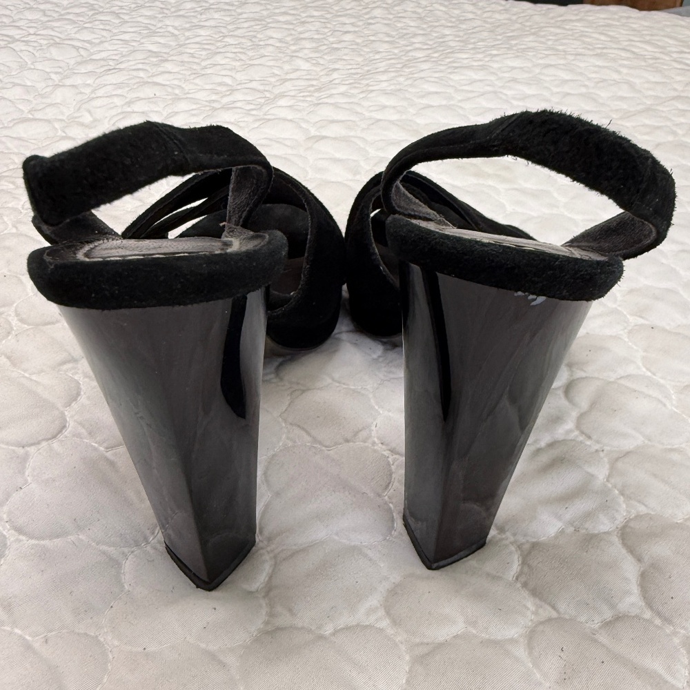 Diane von Furstenberg Suede High Heels Size 7 Made in Italy - Picture 6 of 10